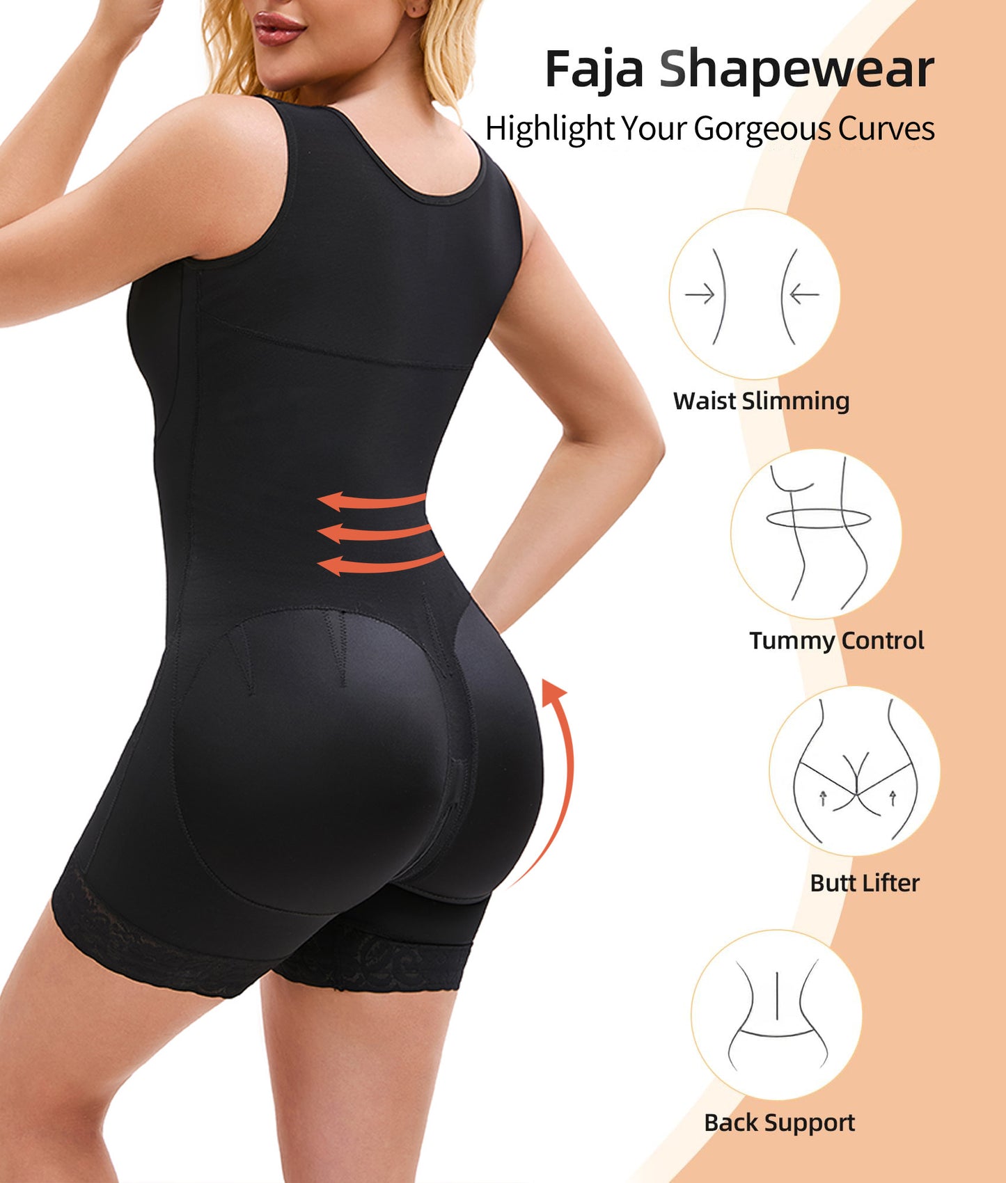 Colombian Fajas Post-Surgery Body Shaper with Butt Lifter