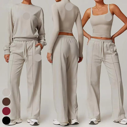 New Women's Sports Fitness Yoga 4pcs  Set