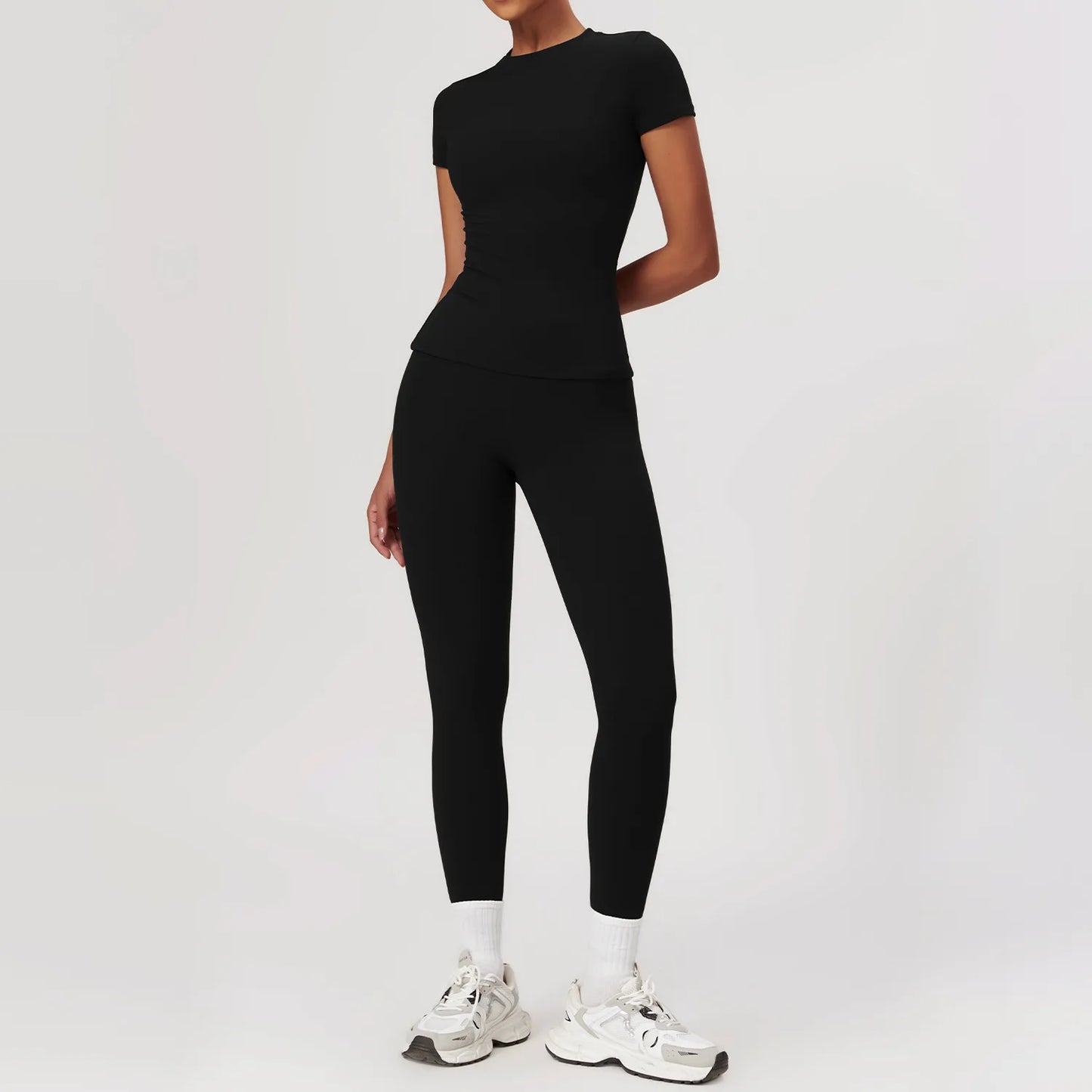 Ladies Yoga Fitness Crop Top and Leggings Set