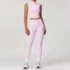 Ladies Yoga Fitness Crop Top and Leggings Set