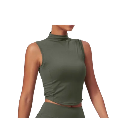 Ladies Yoga Fitness Crop Top and Leggings Set