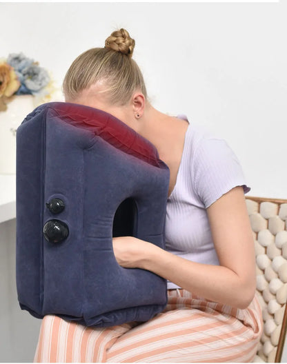 Flocking Travel Inflatable Pillow Rest Pillow