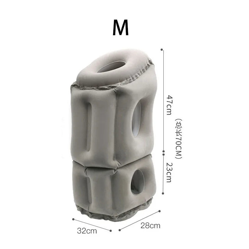 Flocking Travel Inflatable Pillow Rest Pillow