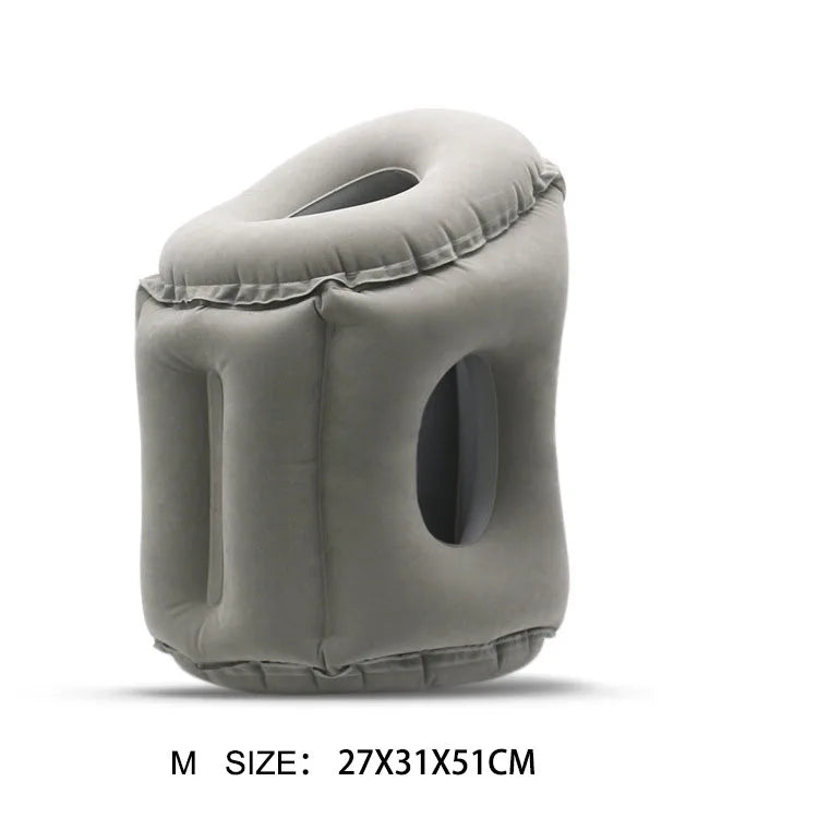 Flocking Travel Inflatable Pillow Rest Pillow