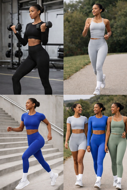 5 Piece Yoga Fitness Gym Sets for Women