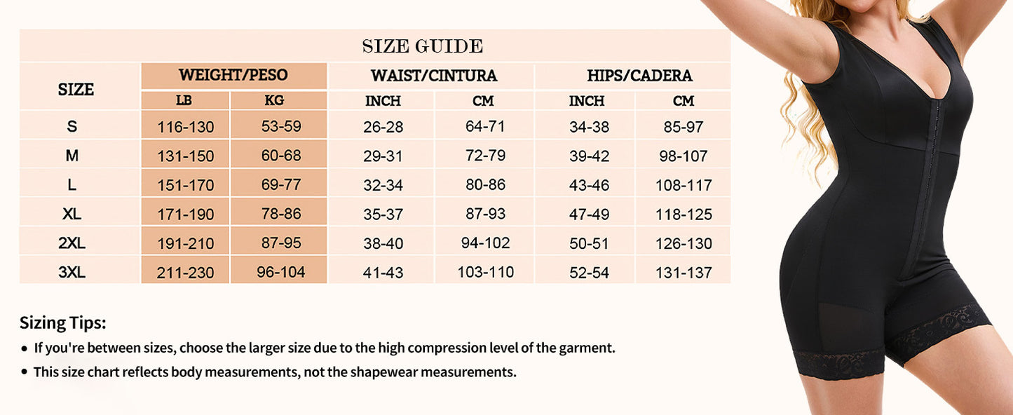 Colombian Fajas Post-Surgery Body Shaper with Butt Lifter